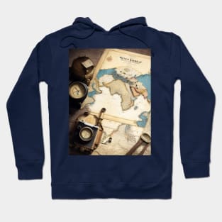 A vintage world map. Hoodie